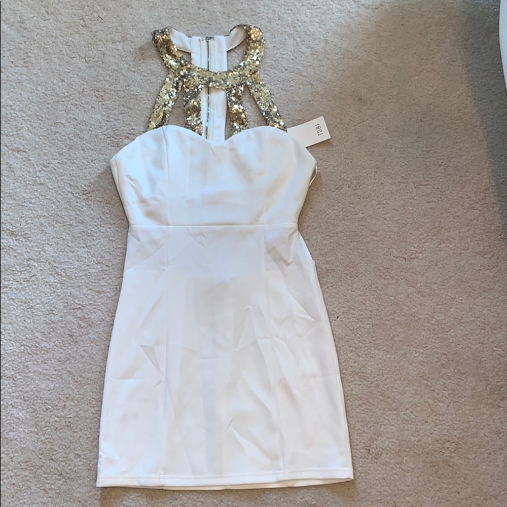 White & Gold TOBI Dress